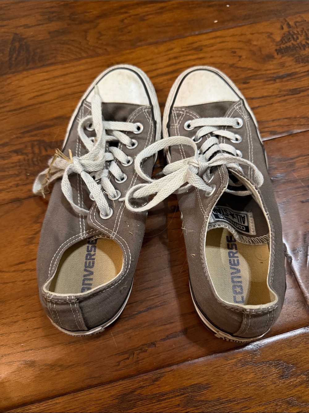Converse Women’s Low Top Sneakers in Brown and White